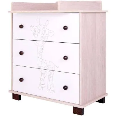 Drewex kumode Žirafe krēmkrāsas-balta